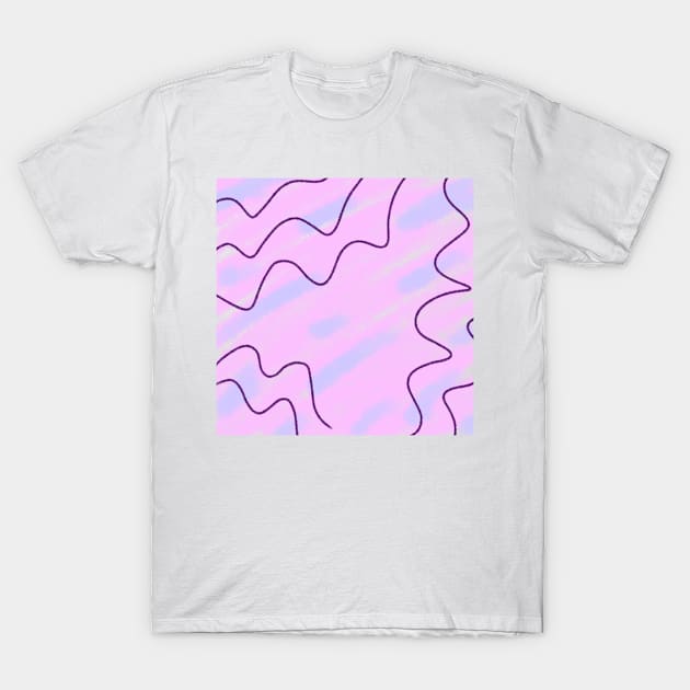 Pink blue purple watercolor abstract art T-Shirt by Artistic_st